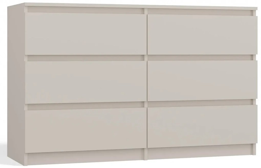 Minimalistyczna komoda z szufladami kaszmir - Berta 120 cm
