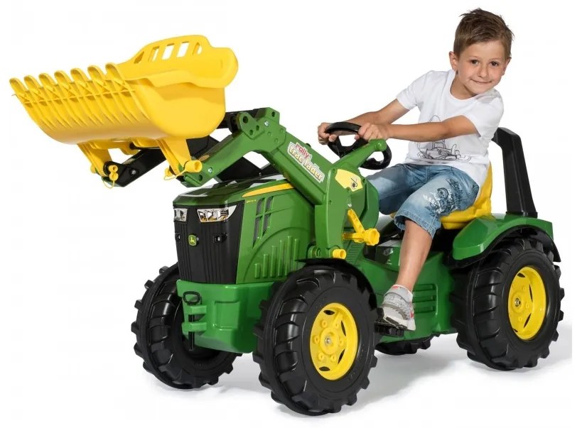 John deere traktor na pedały x-trac premium łyżka ciche koła rolly toys