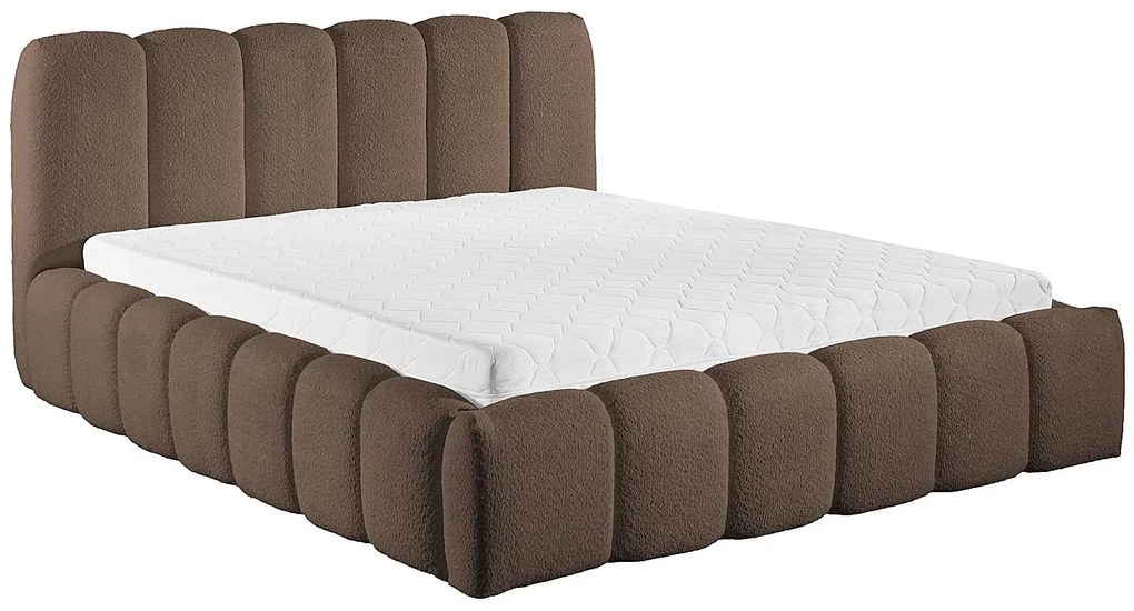 Brązowe łóżko nowoczesne w kształcie chmurki G9-H45