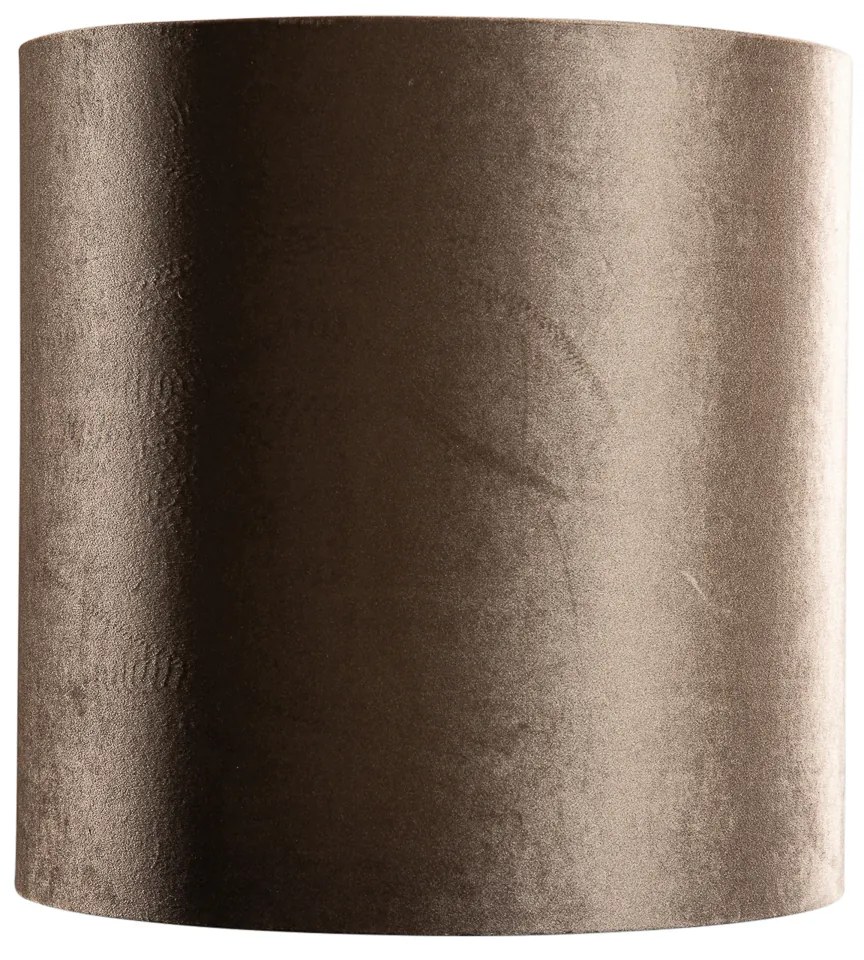 Abażur welurowy brązowy ze złotym wnętrzem 40/40/40