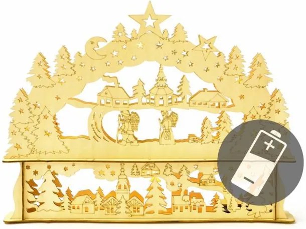 Świąteczna dekoracja – Bożonarodzeniowa sceneria – 10 LED diody