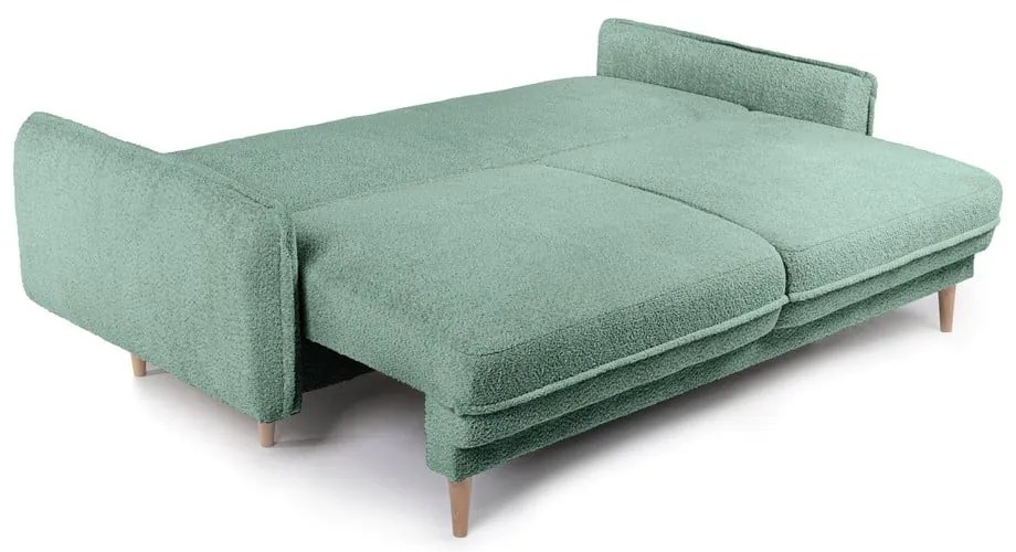 Zielona rozkładana sofa z materiału bouclé 215 cm Patti – Bonami Selection