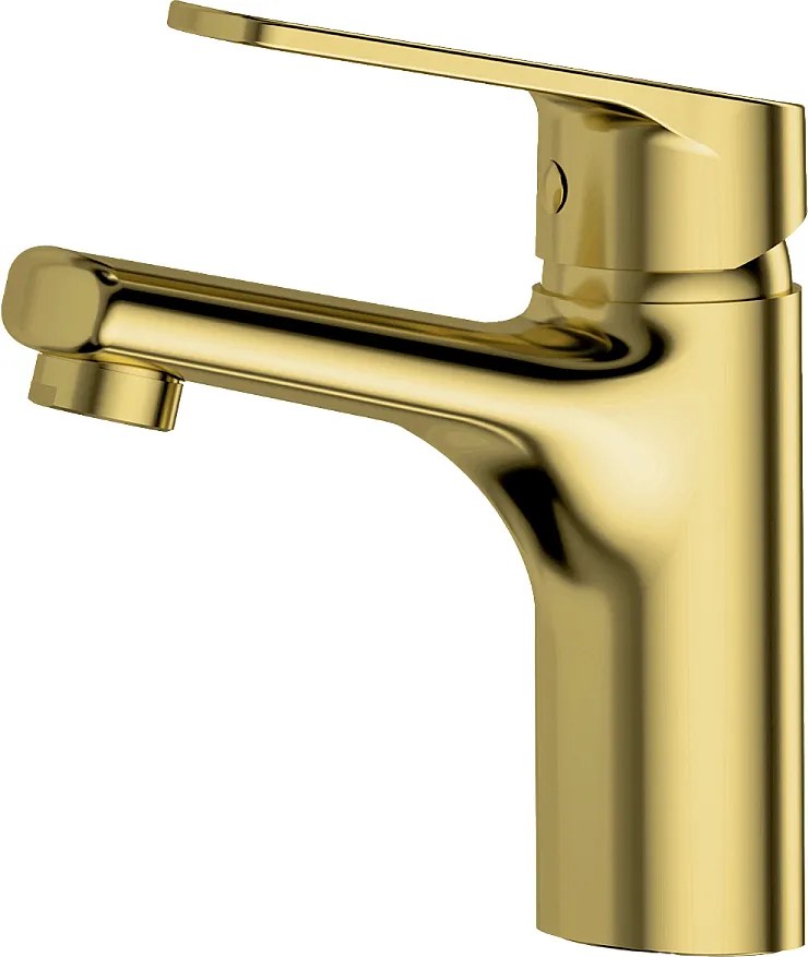 Full bateria umywalkowa niskie szczotkowane złoto - Essebagno