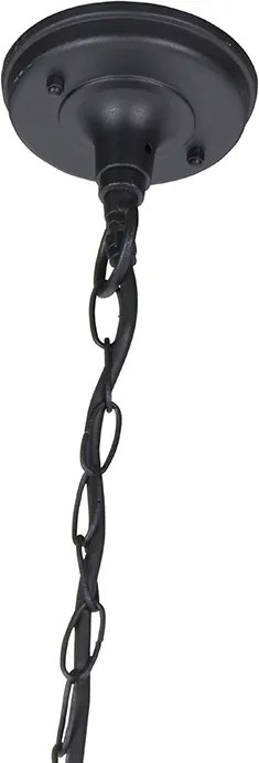 Rustykalna lampa wisząca zewnętrzna czarna - Moreno