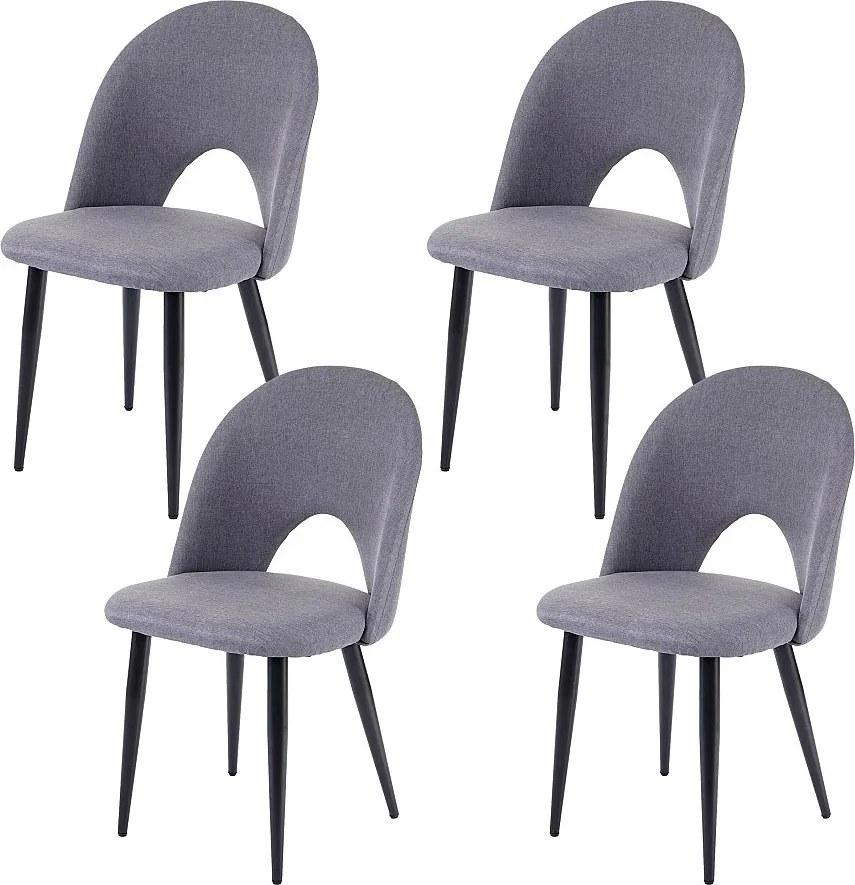 Krzesło do jadalni MCW-D73 (zestaw 4 sztuk),  ciemnoszary