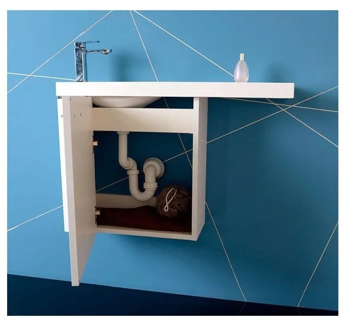 Biała wisząca szafka bez umywalki 50x50 cm Latus Vi – Sapho