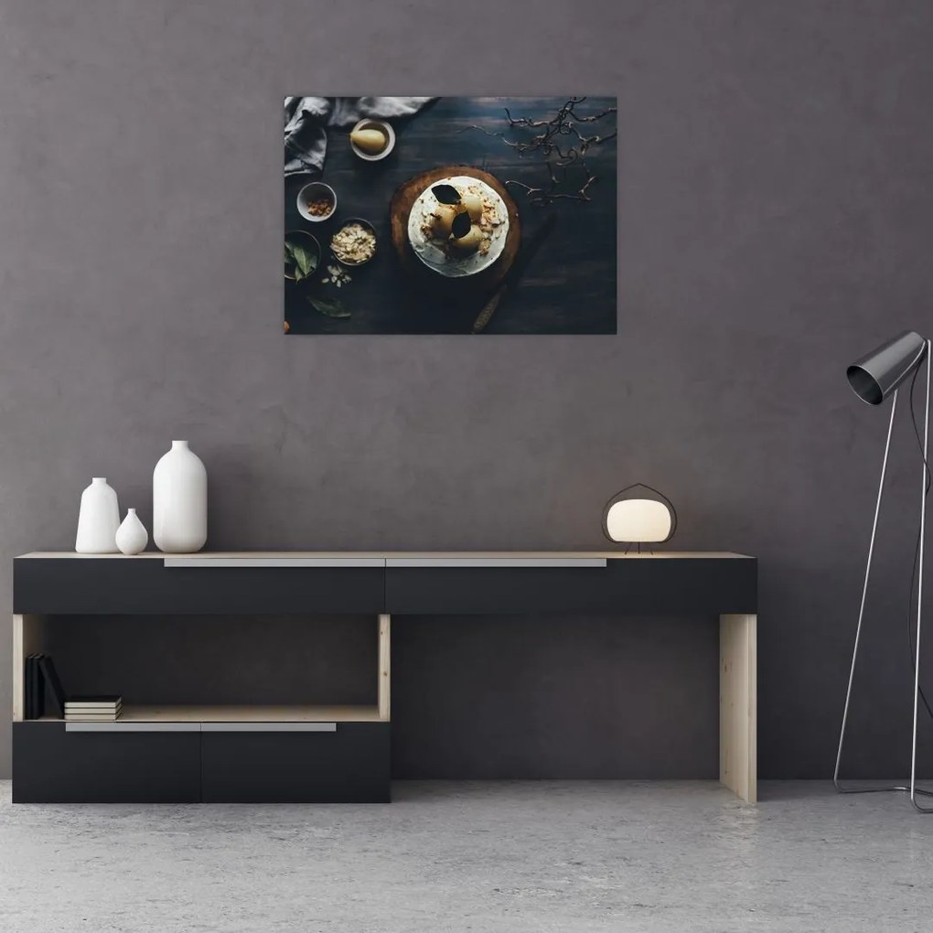 Obraz deseru na stole (70x50 cm)