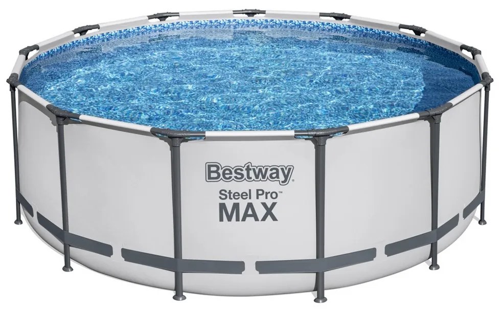 Basen naziemny Bestway Steel Pro MAX, szary, szer.396 cm, wys. 122 cm
