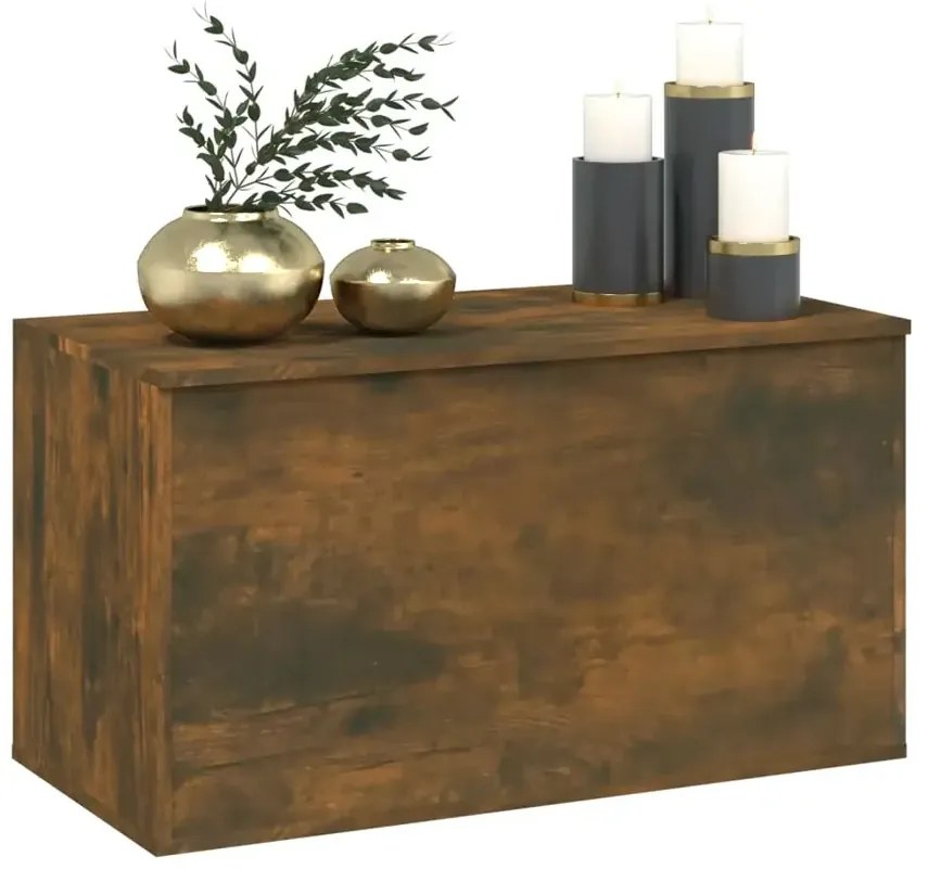 Minimalistyczna Skrzynia Na Pościel Przydymiony Dąb A6-T89