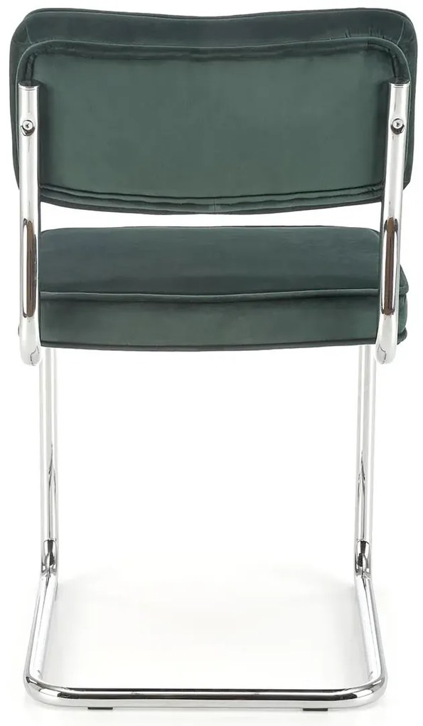 Zielone tapicerowane krzesło bauhaus T3-B25