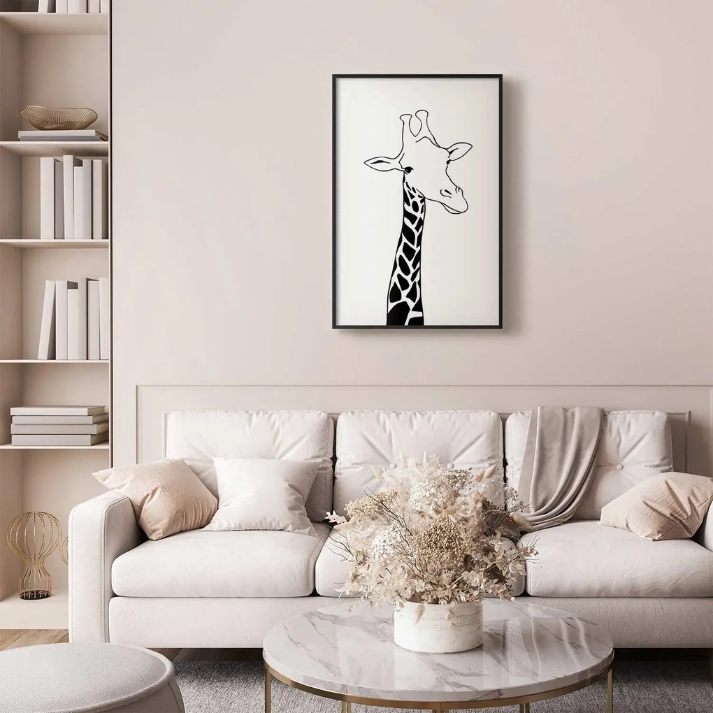 Plakat Kraciasta szyja 60x90 cm z ramą czarną bez marginesu ARTGEIST B
