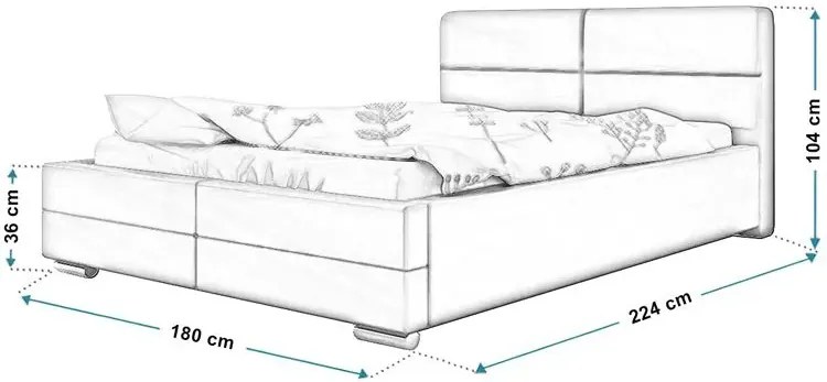 Dwuosobowe łóżko z zagłówkiem 160x200 G0-G95