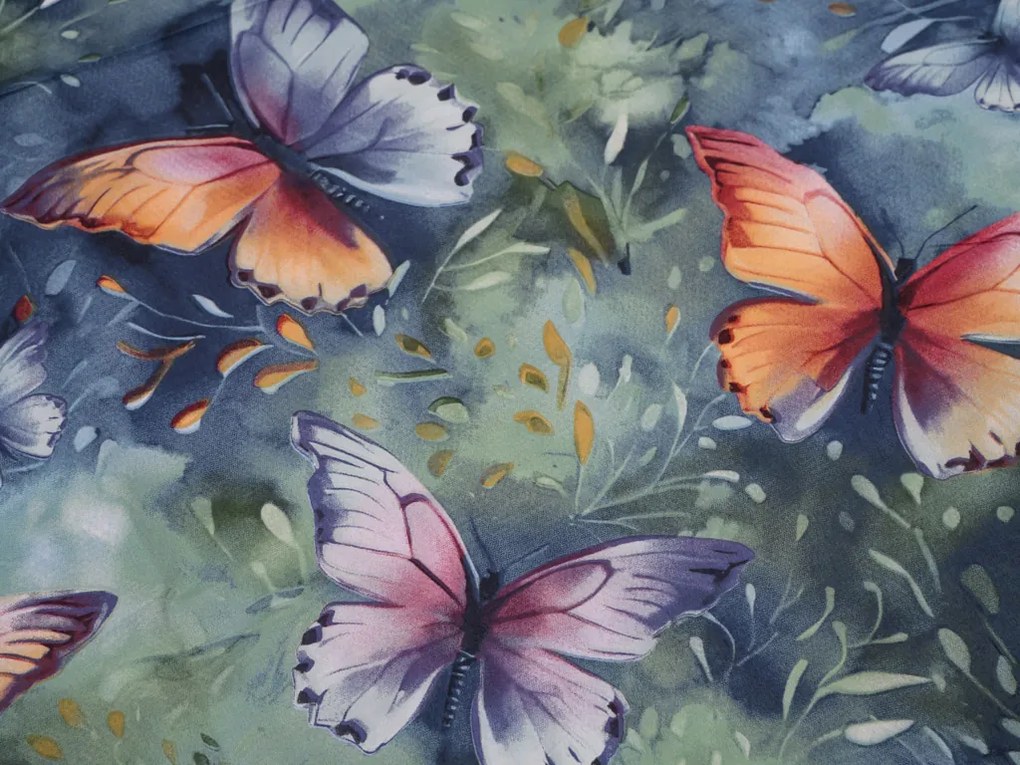 PrzytulneMieszkanie.pl PrzytulneMieszkanie.pl Pościel z mikrowłókna COLORFUL BUTTERFLY, kolorowa Rozmiar pościeli: 2 szt 70 x 90 cm | 200 x 220 cm