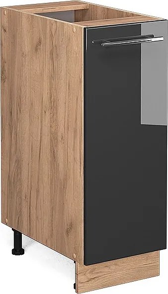 Szafka apteczna antracyt wysoki połysk 30x51.6x82 fame-line