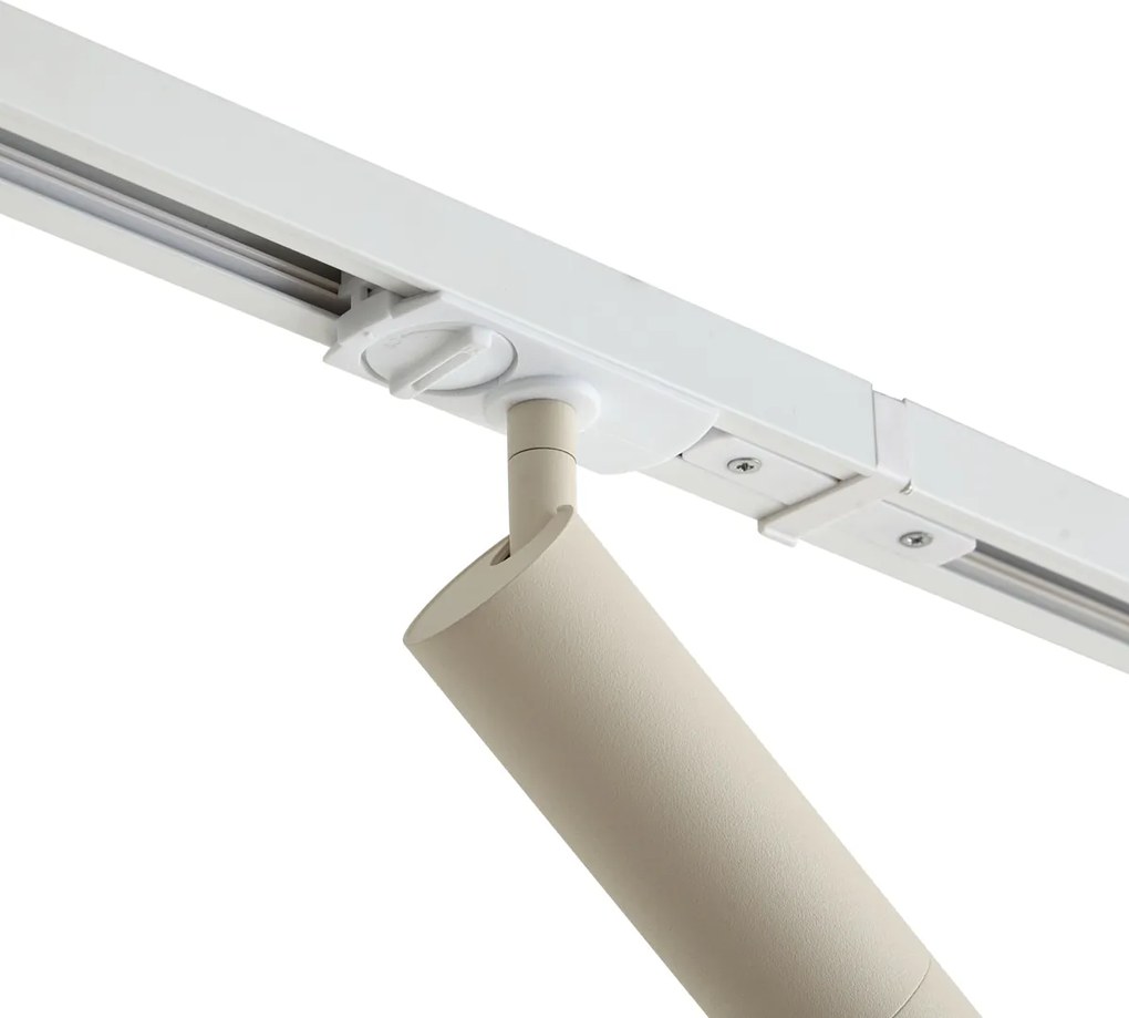 Nowoczesny system szynowy z 3 reflektorami biały z beżowym 1-fazowy GU10 35mm - Iconic Jeana Luxe