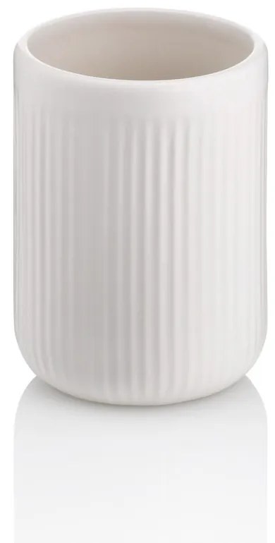 Biały ceramiczny kubek na szczoteczki do zębów Kela Adele