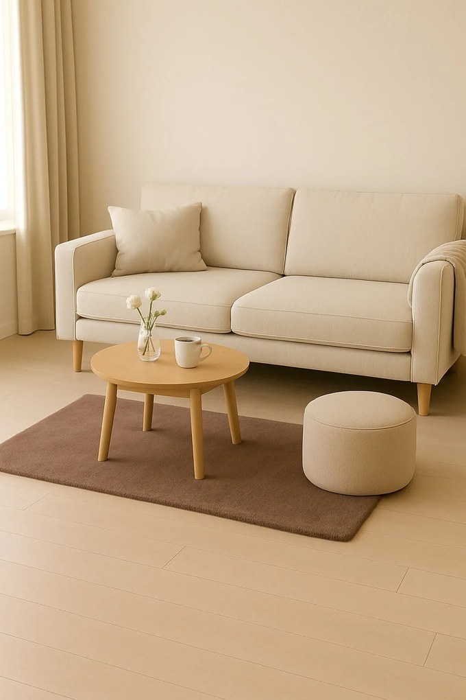 Dywan Futrzany Brązowy 70x130 cm Włochaty Miękki Dekoracyjny Antypoślizgowy