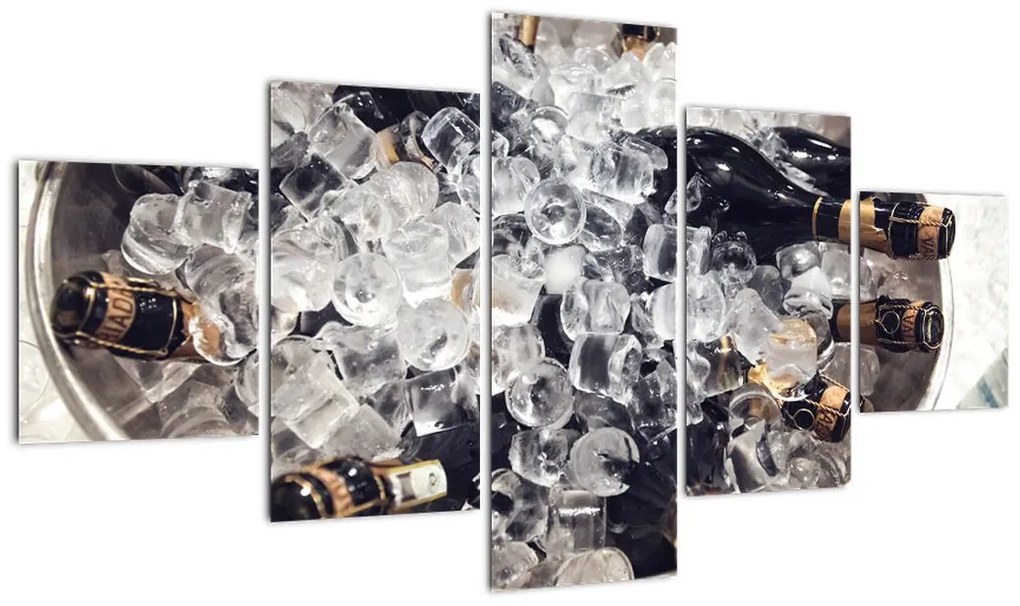 Obraz - szampan w lodzie (125x70 cm)