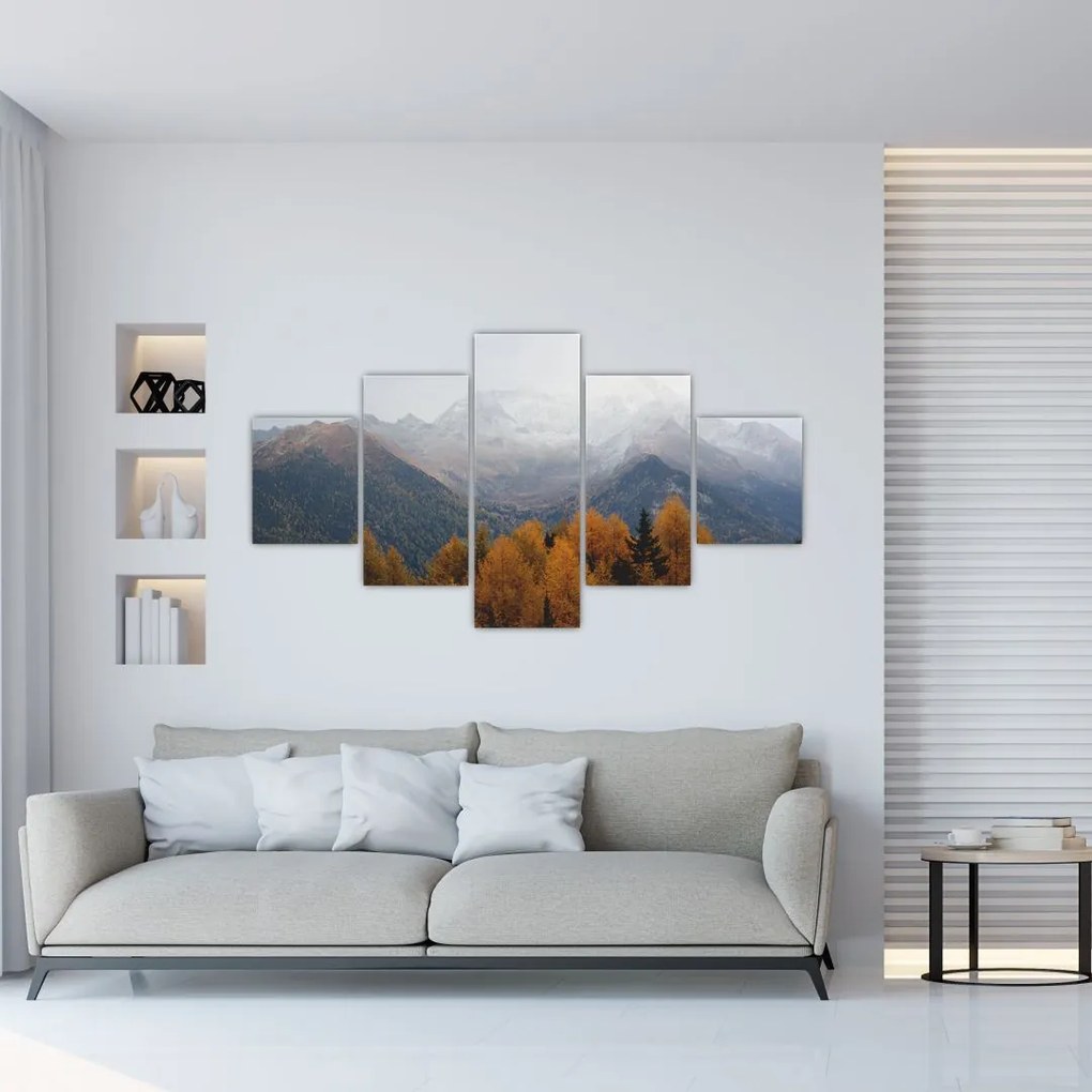 Obraz - Widok na grzbiety górskie (125x70 cm)