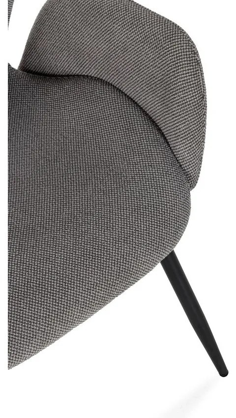 Szare tapicerowane fotele jadalniane zestaw 2 szt. Ansu – Marckeric