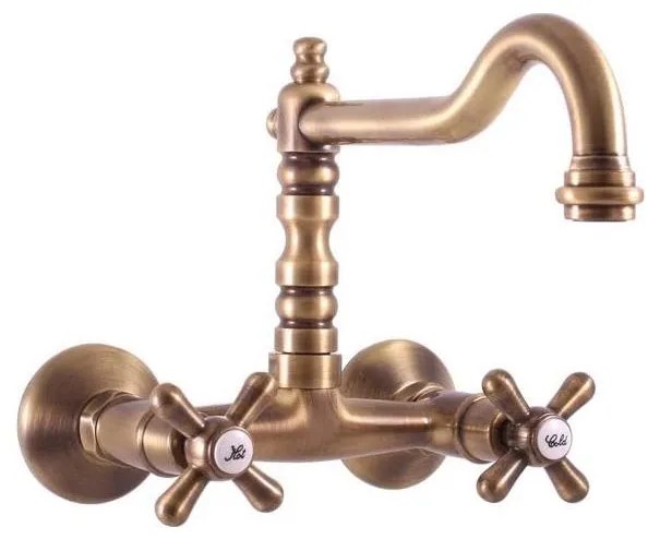 RAV Slezák MK102.5/28SM - Bateria zlewozmywakowa/umywalkowa MORAVA RETRO mosiądz postarzany