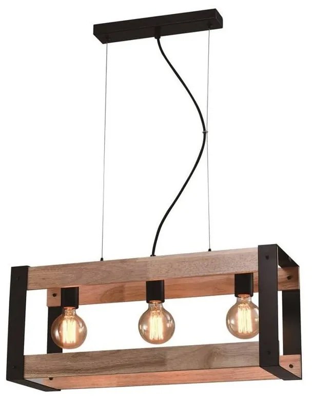 Czarna lampa wisząca 20x60 cm Varna – Candellux Lighting