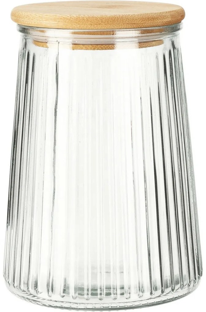 Słoik na żywność z pokrywką bambusową, 1 l, 1 l