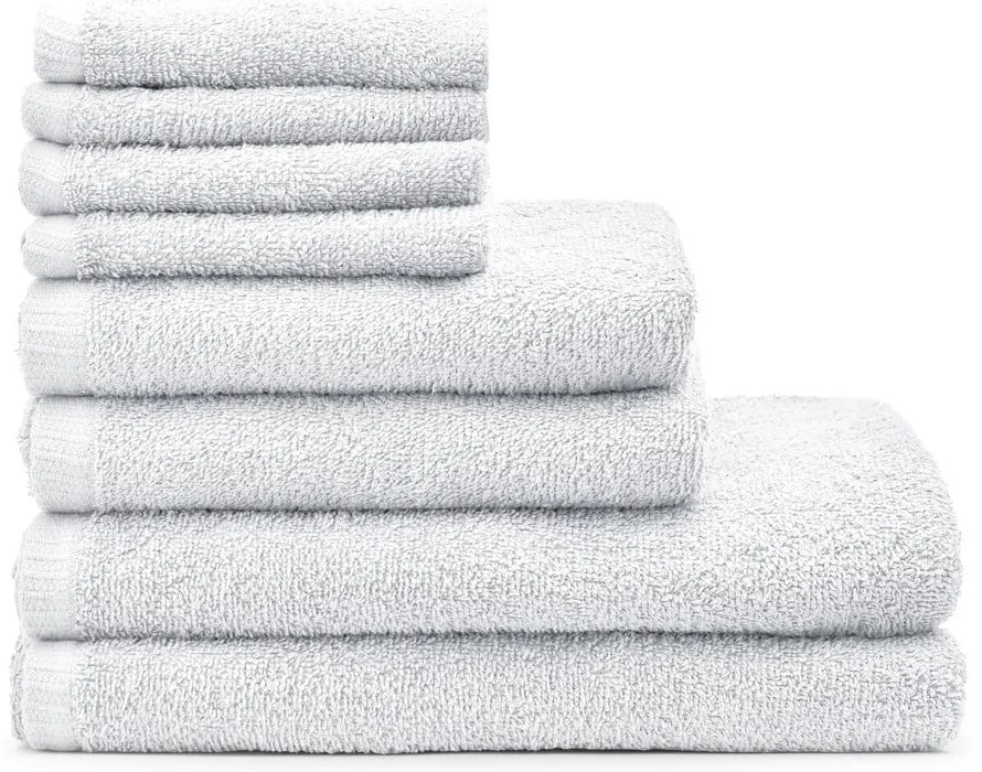Białe bawełniane ręczniki zestaw 8 szt. szybkoschnące Quick Dry – Catherine Lansfield