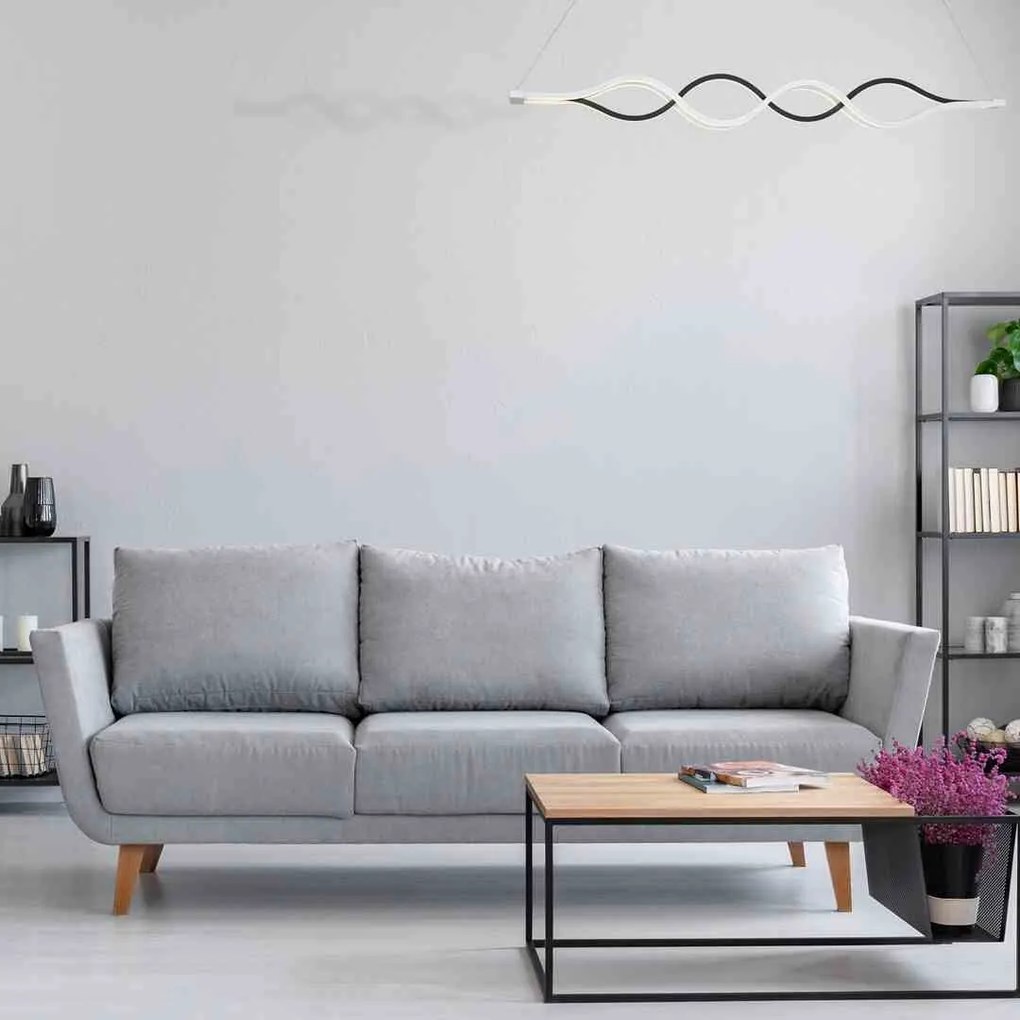 LAMPA WISZĄCA FALA Biała SPLIT 36W LED