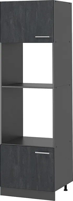 Szafka do mikrofalówki czarny beton 60x57.2x206.8 r-line