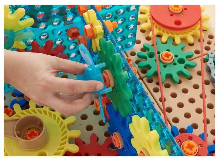 Masterkidz zestaw akcesoriów mix koła zębate do paneli ściennych stem 198 el.