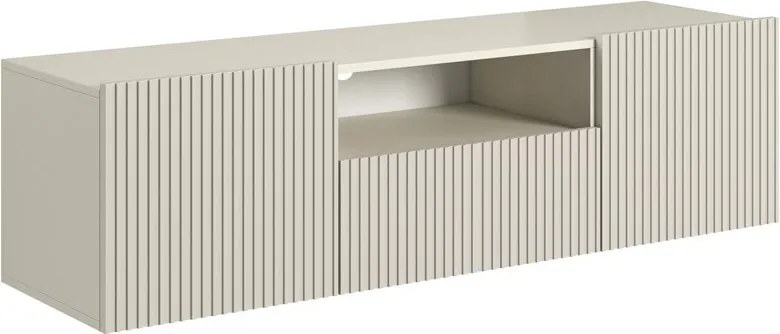 Szafka RTV wisząca Nicole z szufladą i wnęką 150 cm - kaszmir