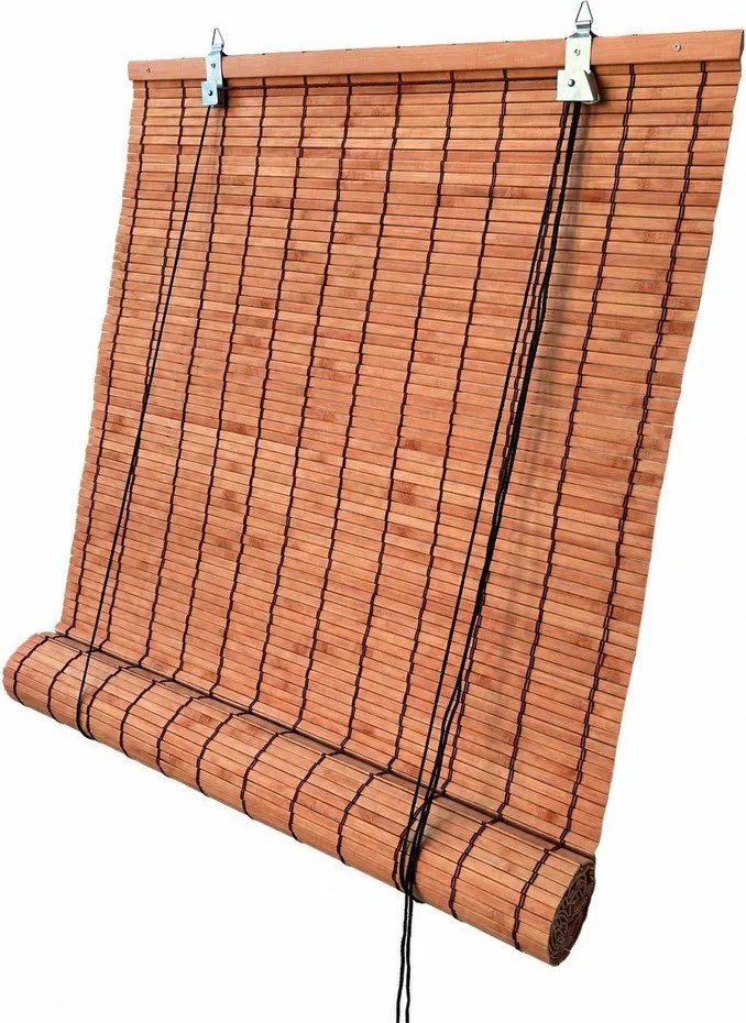 Pomarańczowa bambusowa roleta 150x160 cm Zeva – Gardinia