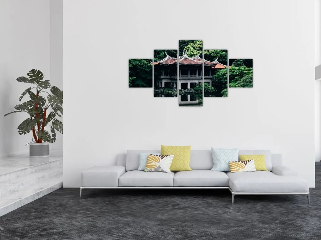 Obraz z japońskiego ogrodu narodowego (125x70 cm)