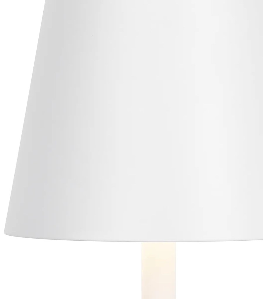 Zewnetrzna Lampa stołowa ogrodowa biała z wbudowanym LED z dotykowym ściemniaczem, ładowana - JacksonDesignerski Oswietlenie zewnetrzne