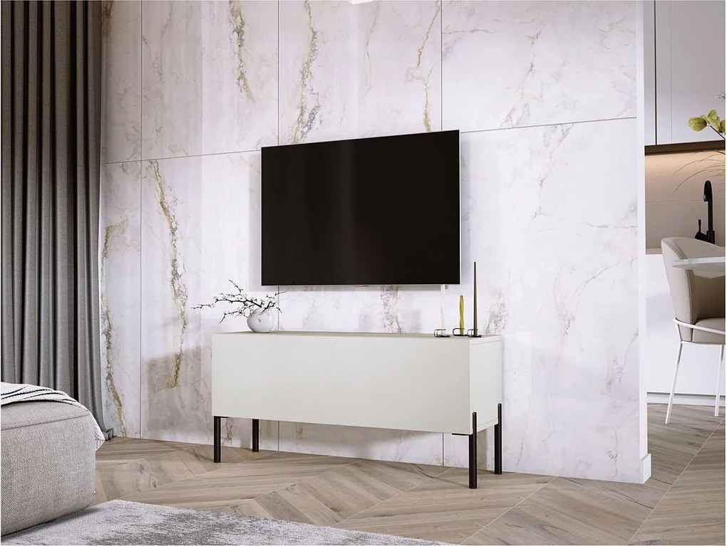 Szafka RTV: Kaszmir, czarne nogi, 100 x 52 x 32 cm