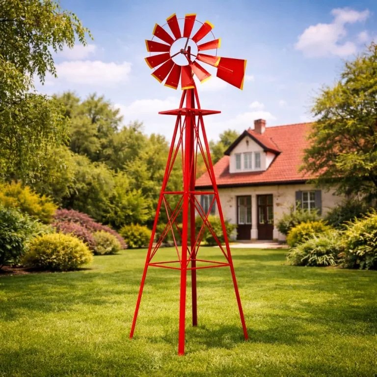 Czerwony wiatrak, 245 cm