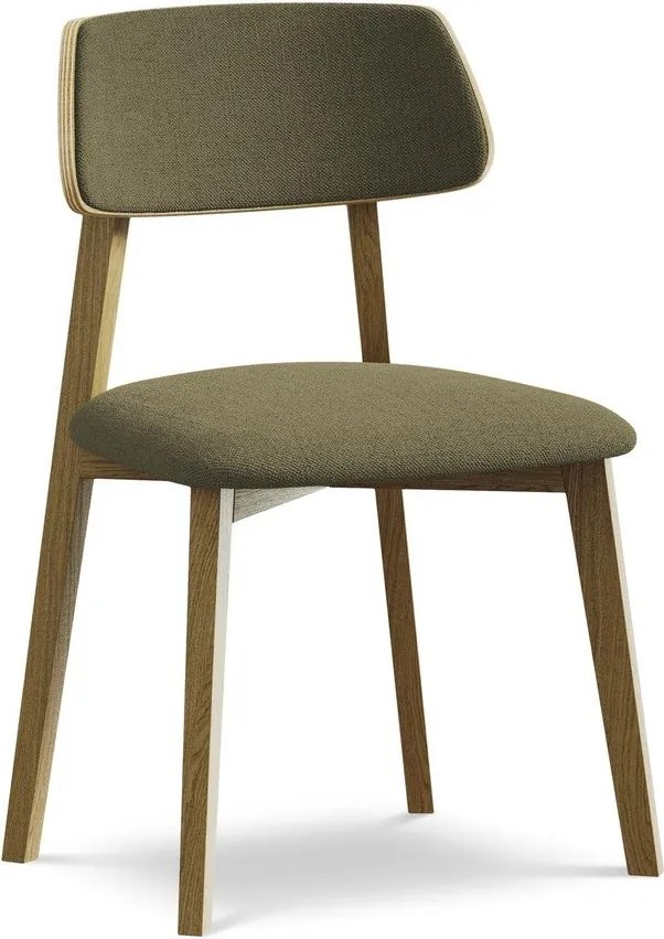 Zielone krzesło z litego drewna Niu – Makamii