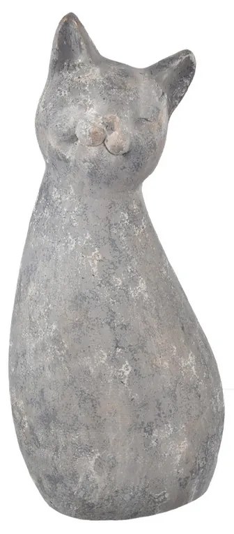 InDecor Ceramiczna kotka Meg szara, 24 x 20 x 53cm, 53 cm