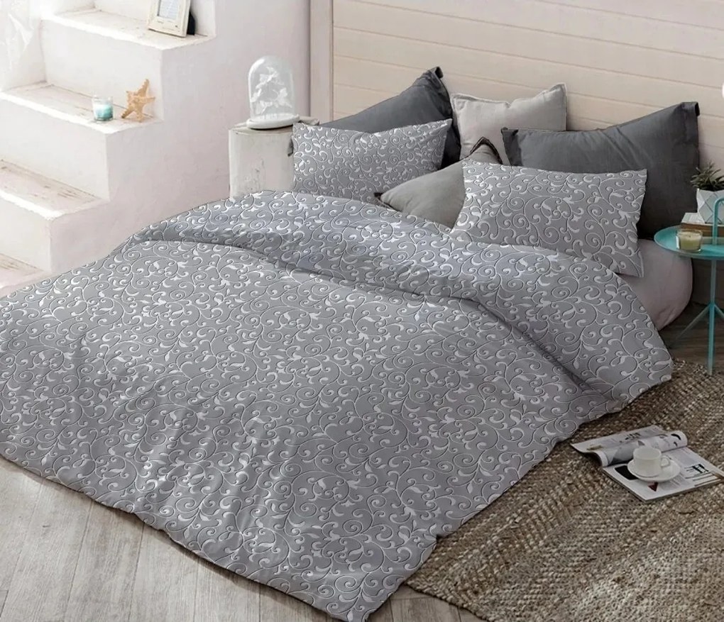 Pościel bawełniana Grey orient,  140 x 200 cm, 70 x 90 cm