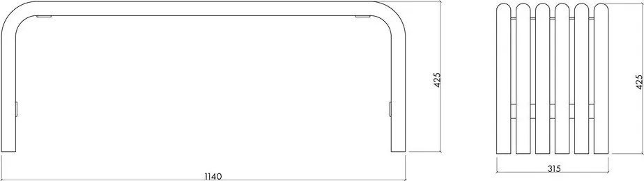 Beżowa metalowa ławka ogrodowa Nokk – noo.ma