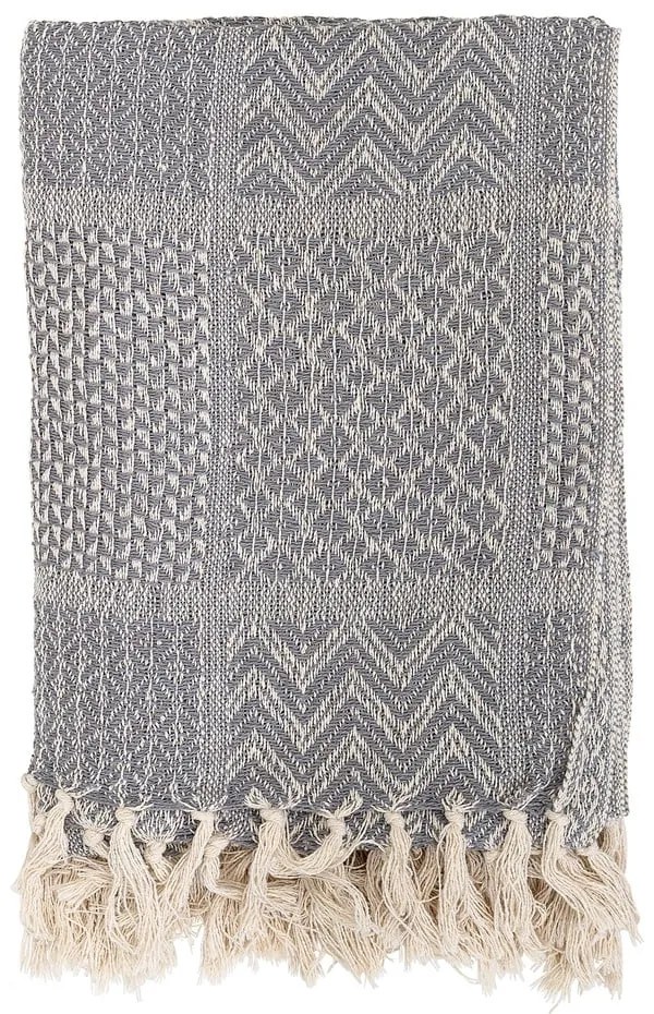 Szary pled Bloomingville Throw, 130x160 cm