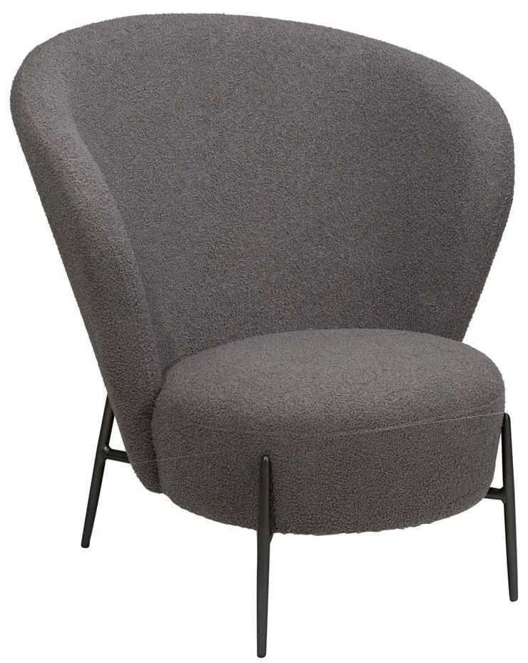 Szary fotel z materiału bouclé Orbit – DAN-FORM Denmark