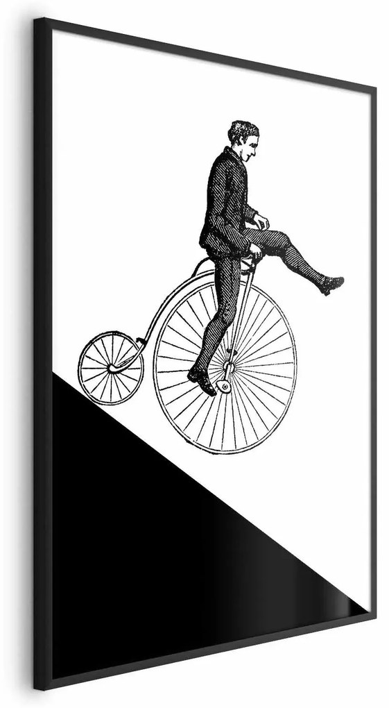 Plakat Cyklista 29,7x42 cm z ramą czarną bez marginesu ARTGEIST B