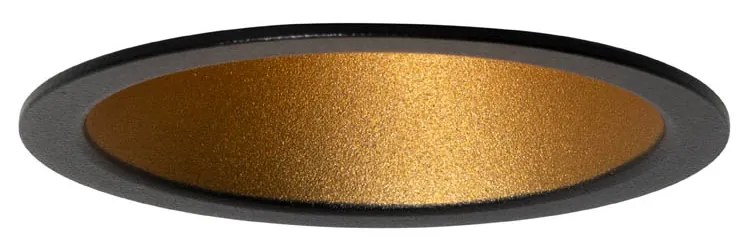 Zewnetrzna Set van 6 moderne inbouwspots zwart met goud GU10 35mm IP44 - Dept Nowoczesny Oswietlenie zewnetrzne