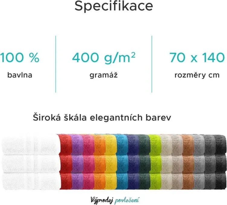 Ręcznik kąpielowy CLASSIC COLOR 70 x 140 cm musztardowy, 100% bawełna