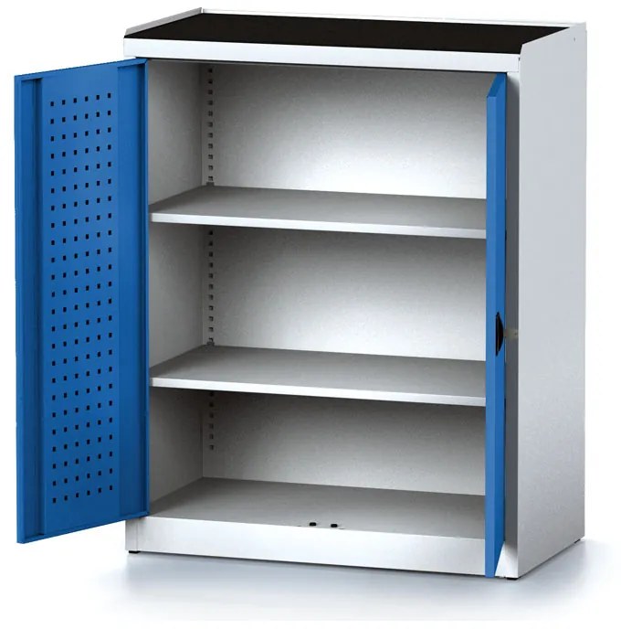 Szafa warsztatowa MECHANIC, 1170 x 920 x 500 mm, 2 półki, niebieskie drzwi