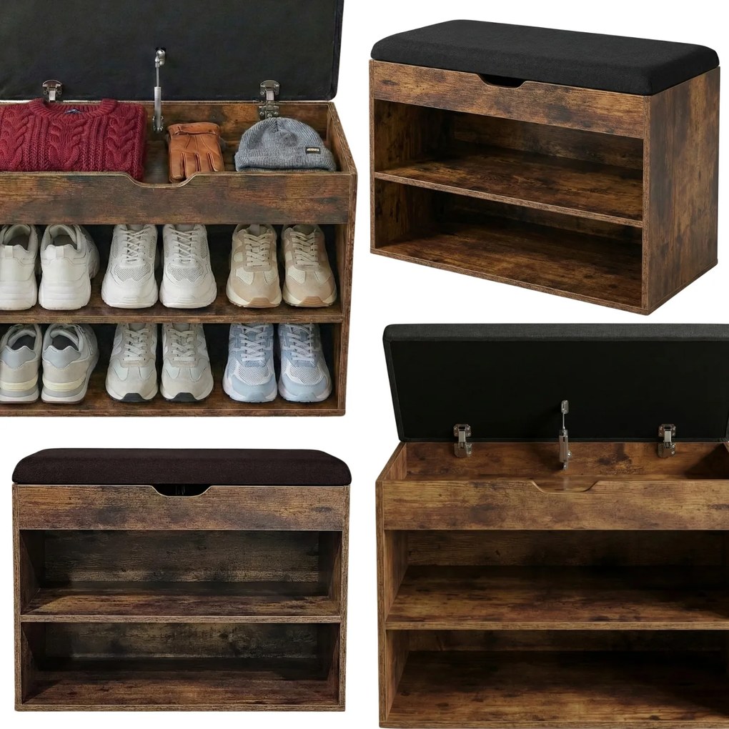 Szafka na buty z siedziskiem LEVA, 60 x 30 x 47 cm