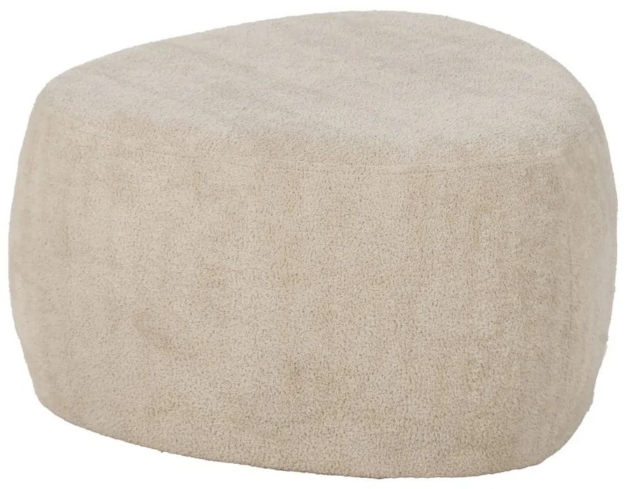 Beżowy puf z materiału bouclé – Ixia