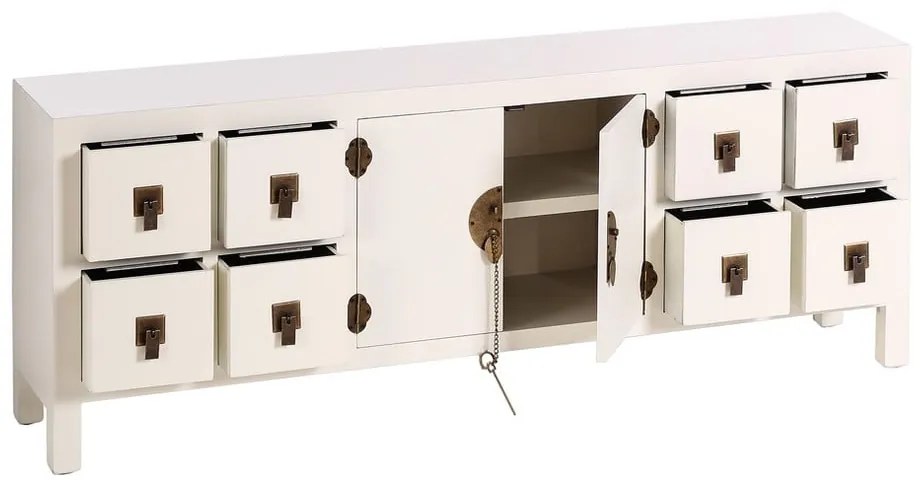 Biała niska komoda 130x50,5 cm Oriente – Ixia